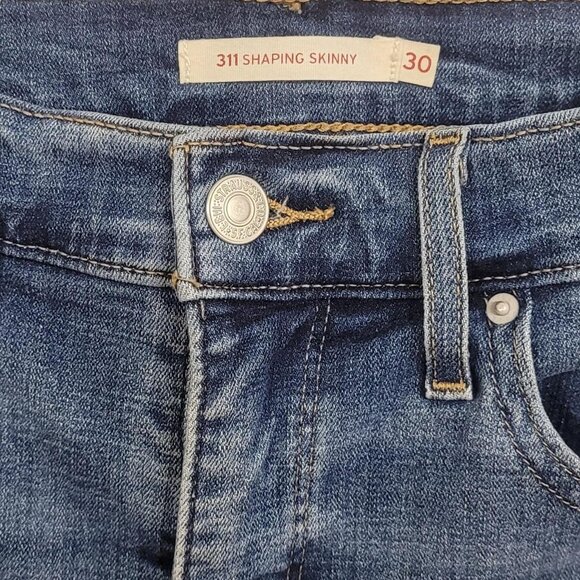 Levi's 311 shaping skinny jeans - distressed, stretchy denim with a high-rise - Picture 2 of 6